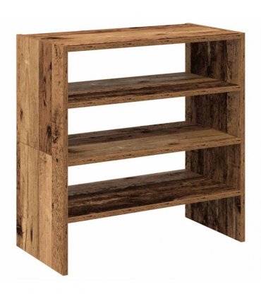 vidaXL Shoe Racks 2 pcs Stackable Old Wood 60x30x30.5 cm