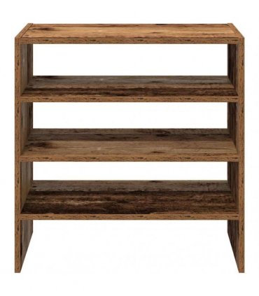 vidaXL Shoe Racks 2 pcs Stackable Old Wood 60x30x30.5 cm
