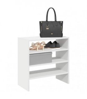 vidaXL Shoe Racks 2 pcs Stackable White 60x30x30.5 cm