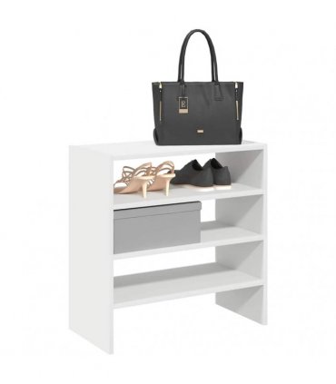 vidaXL Shoe Racks 2 pcs Stackable White 60x30x30.5 cm