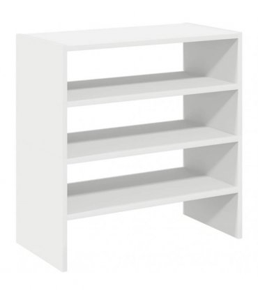 vidaXL Shoe Racks 2 pcs Stackable White 60x30x30.5 cm