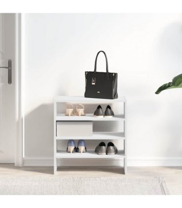 vidaXL Shoe Racks 2 pcs Stackable White 60x30x30.5 cm