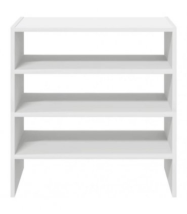 vidaXL Shoe Racks 2 pcs Stackable White 60x30x30.5 cm