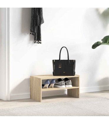 vidaXL Shoe Rack Stackable Sonoma Oak 60x30x30.5 cm