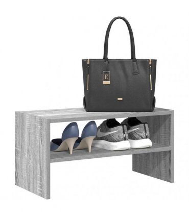 vidaXL Shoe Rack Stackable Grey Sonoma 60x30x30.5 cm