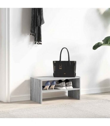 vidaXL Shoe Rack Stackable Grey Sonoma 60x30x30.5 cm