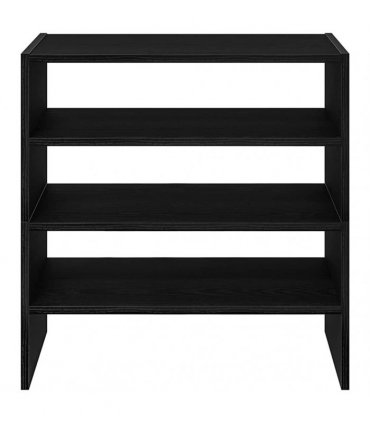 vidaXL Shoe Racks 2 pcs Stackable Black Oak 60x30x30.5 cm