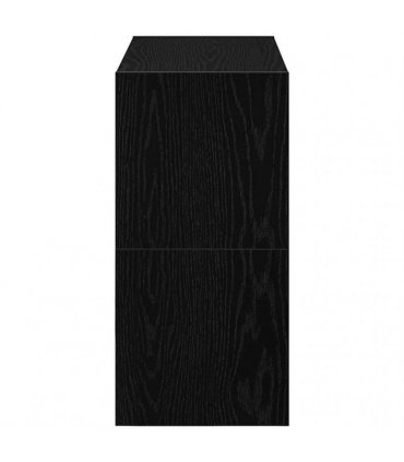 vidaXL Shoe Racks 2 pcs Stackable Black Oak 60x30x30.5 cm