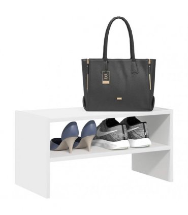 vidaXL Shoe Rack Stackable White 60x30x30.5 cm