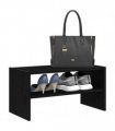 vidaXL Shoe Rack Stackable Black Oak 60x30x30.5 cm
