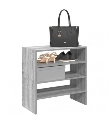 vidaXL Shoe Racks 2 pcs Stackable Grey Sonoma 60x30x30.5 cm