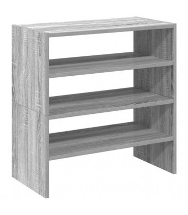 vidaXL Shoe Racks 2 pcs Stackable Grey Sonoma 60x30x30.5 cm