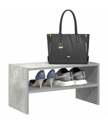 vidaXL Shoe Rack Stackable Concrete Grey 60x30x30.5 cm
