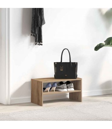 vidaXL Shoe Rack Stackable Artisan Oak 60x30x30.5 cm