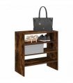 vidaXL Shoe Racks 2 pcs Stackable Smoked Oak 60x30x30.5 cm