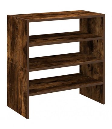 vidaXL Shoe Racks 2 pcs Stackable Smoked Oak 60x30x30.5 cm