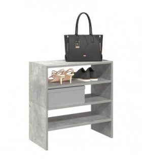 vidaXL Shoe Racks 2 pcs Stackable Concrete Grey 60x30x30.5 cm