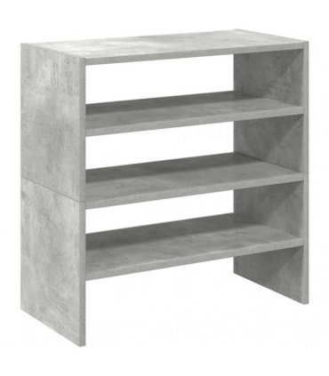 vidaXL Shoe Racks 2 pcs Stackable Concrete Grey 60x30x30.5 cm