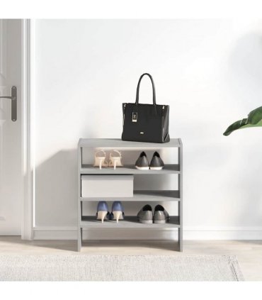 vidaXL Shoe Racks 2 pcs Stackable Concrete Grey 60x30x30.5 cm