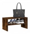 vidaXL Shoe Rack Stackable Smoked Oak 60x30x30.5 cm