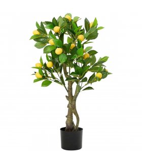 vidaXL Artificial Lemon Tree 234 Leaves 90 cm Green