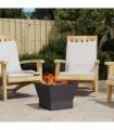 vidaXL Fire Pit Black 40 x 40 x 35 cm Steel — Colour: Cold-rolled steel/black, Size: 40 x 40 x 30 cm