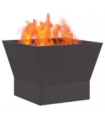 vidaXL Fire Pit Black 40 x 40 x 35 cm Steel — Colour: Cold-rolled steel/black, Size: 40 x 40 x 30 cm