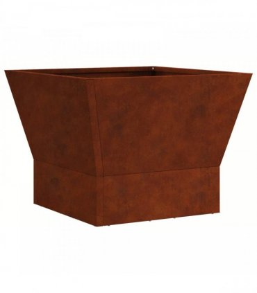 vidaXL Fire Pit Brown 40 x 40 x 35 cm Weathering Steel — Colour: Weathering steel/brown, Size: 40 x 40 x 30 cm