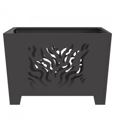 vidaXL Fire Pit Black 60 x 60 x 40 cm Steel — Colour: Cold-rolled steel/black