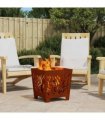 vidaXL Fire Pit Brown 40 x 40 x 40 cm Weathering steel — Colour: Weathering steel/brown