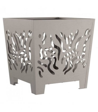 vidaXL Fire Pit Brown 40 x 40 x 40 cm Weathering steel — Colour: Weathering steel/brown