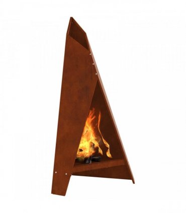 vidaXL Fire Pit Brown 58 x 40 x 100 cm Weathering Steel — Colour: Weathering steel/brown