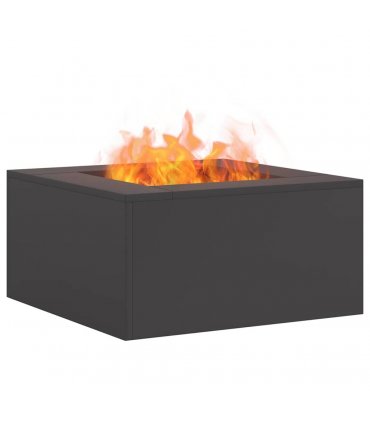 vidaXL Fire Pit Black 60 x 60 x 30 cm Steel — Colour: Cold-rolled steel/black