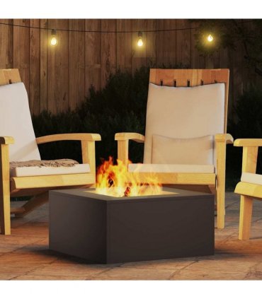 vidaXL Fire Pit Black 60 x 60 x 30 cm Steel — Colour: Cold-rolled steel/black