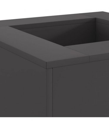 vidaXL Fire Pit Black 60 x 60 x 30 cm Steel — Colour: Cold-rolled steel/black