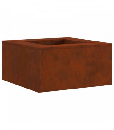 vidaXL Fire Pit Brown 60 x 60 x 30 cm Weathering Steel — Colour: Weathering steel/brown