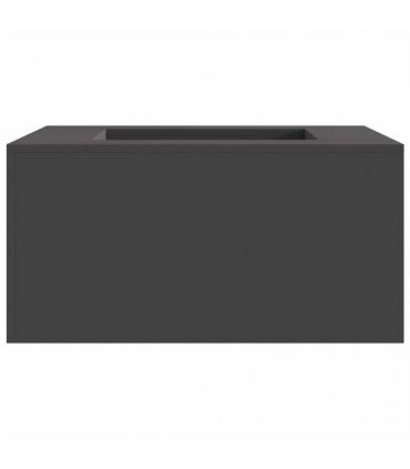 vidaXL Fire Pit Black 80 x 80 x 40 cm Steel — Colour: Cold-rolled steel/black
