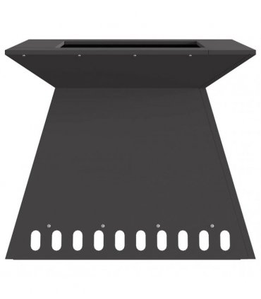 vidaXL Fire Pit Black 60 x 60 x 50 cm Steel — Colour: Cold-rolled steel/black