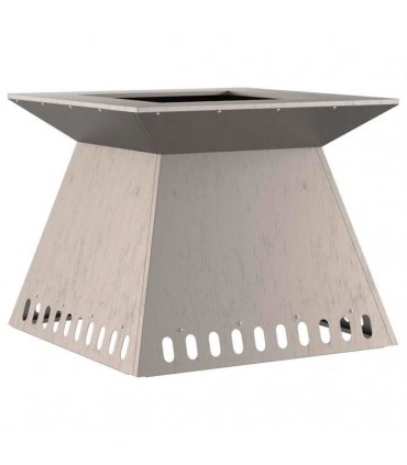 vidaXL Fire Pit Brown 60 x 60 x 50 cm Weathering Steel — Colour: Weathering steel/brown
