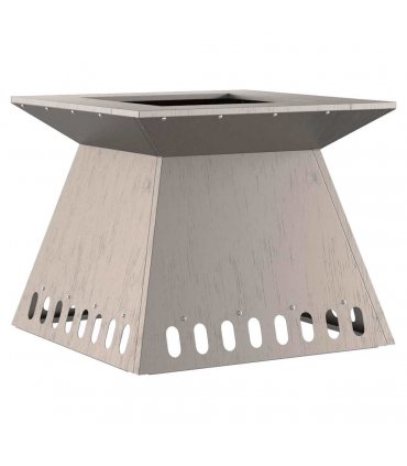 vidaXL Fire Pit Brown 48 x 48 x 40 cm Weathering Steel — Colour: Weathering steel/brown