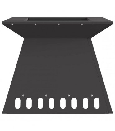 vidaXL Fire Pit Black 48 x 48 x 40 cm Steel — Colour: Cold-rolled steel/black