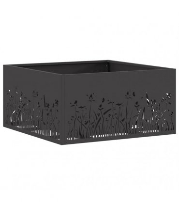 vidaXL Fire Pit Black 60 x 60 x 30 cm Steel — Colour: Cold-rolled steel/black — V0672058081