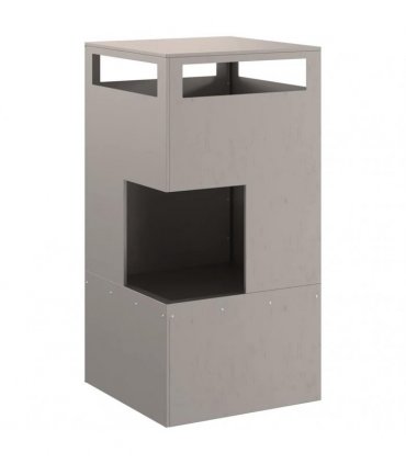 vidaXL Fire Pit Brown 50 x 50 x 100 cm Weathering Steel — Colour: Weathering steel/brown