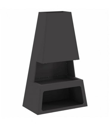 vidaXL Fire Pit Black 60 x 35 x 100 cm Steel — Colour: Cold-rolled steel/black