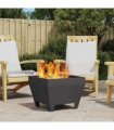 vidaXL Fire Pit Black 50 x 50 x 38 cm Steel — Colour: Cold-rolled steel/black