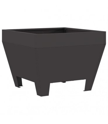 vidaXL Fire Pit Black 50 x 50 x 38 cm Steel — Colour: Cold-rolled steel/black