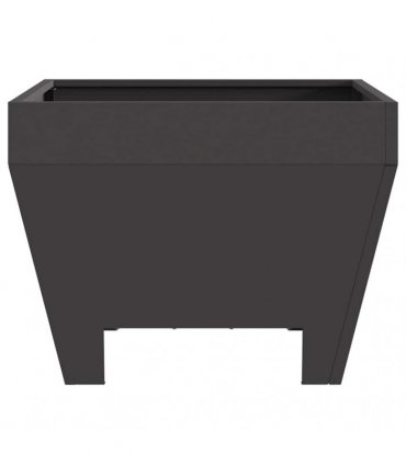 vidaXL Fire Pit Black 50 x 50 x 38 cm Steel — Colour: Cold-rolled steel/black