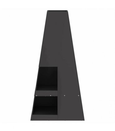 vidaXL Fire Pit Black 50 x 50 x 100 cm Steel — Colour: Cold-rolled steel/black — V0672058103