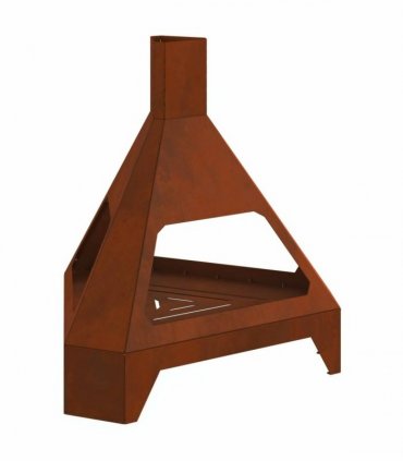 vidaXL Fire Pit Brown 50 x 43 x 52 cm Weathering Steel — Colour: Weathering steel/brown