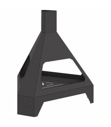 vidaXL Fire Pit Black 50 x 43 x 52 cm Steel — Colour: Cold-rolled steel/black